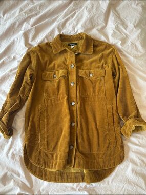 Madewell Golden Mustard Corduroy Utility Shacket